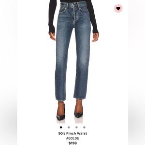 AGOLDE 90’s pinch waist straight leg jeans